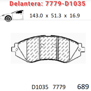 Balata delantera Canabrake p/Chevrolet AVEO (7779-D1035)