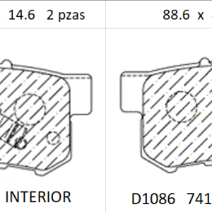 Balata Trasera Canabrake p/Honda (7418-D1086)