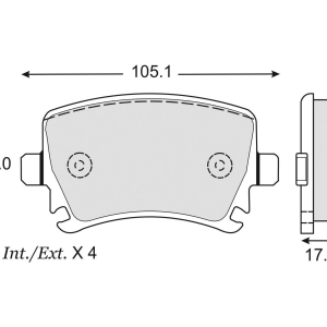 Balata trasera FAG p/Audi, seat, VW (8213-D1108)