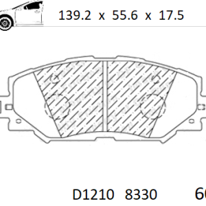 Balata delantera Canabrake p/Toyota (8330-D1210)