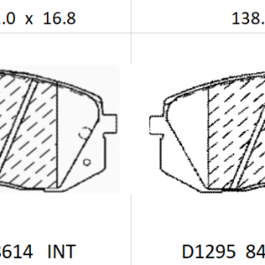 Balata delantera Canabrake p/Hyundai (8412-D1295)