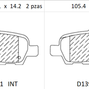 Balata trasera Canabrake p/Nissan (8501-D1393)