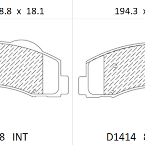 Balata delantera Canabrake p/Ford (8528-D1414)