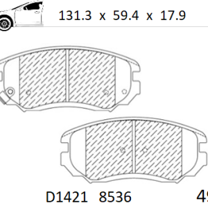 Balata delantera Canabrake p/Chevrolet (8536-D1421)