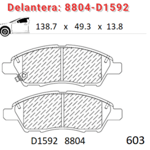 Balata delantera Canabrake p/ Nissan (8804-D1592)