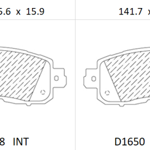 Balata delantera Canabrake p/ Nissan (8878-D1650)