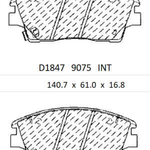 Balata Delantera Canabrake p/Hyundai (9075-D1847)