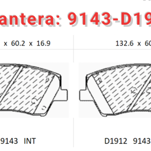 Balata Delantera Canabrake p/Hyundai , Kia (9143-D1912)