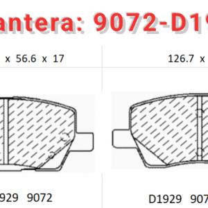 Balata delantera Canabrake p/ Chevrolet Sonic (9072-D1929 (D1844))