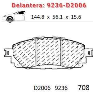 Balata delantera Canabrake p/Toyota Hilux (9236-D2006)