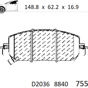 Balata delantera Canabrake p/Honda (8840-D2036)