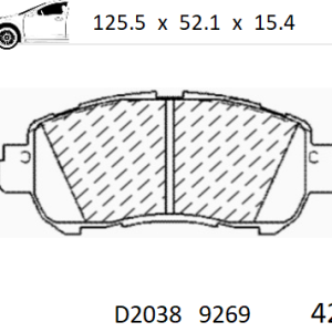 Balata Delantera Canabrake p/ Nissan (9269-D2038)