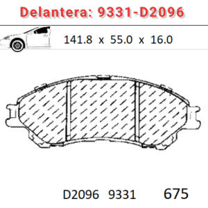 Balata Delantera Canabrake p/Suzuki (9331-D2096)
