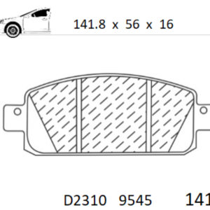 Balata Delantera Canabrake p/NISSAN SENTRA (9545-D2310)