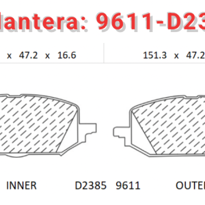 Balata Delantera Canabrake p/Chevrolet, Volkswagen (9611-D2385)
