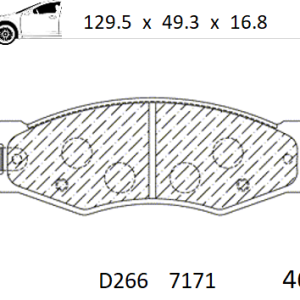 Balata delantera Canabrake p/ Nissan (7171-D266)