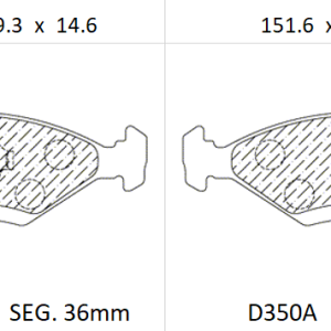 Balata delantera Canabrake p/ VW (8288-D350A)