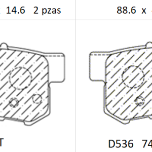 Balata trasera Canabrake p/Honda (7418A-D536)