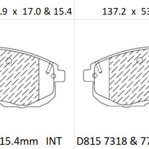Balata delantera Canabrake p/Nissan, Renault, Suzuki (7318-D815)