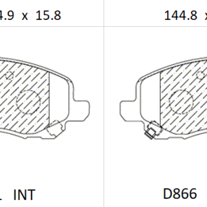 Balata delantera Canabrake p/Chrysler, Jepp, Dodge, Mitsubishi (7741-D866)
