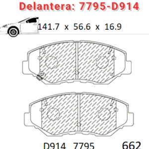 Balata delantera Canabrake p/Honda (7795-D914) (D943)