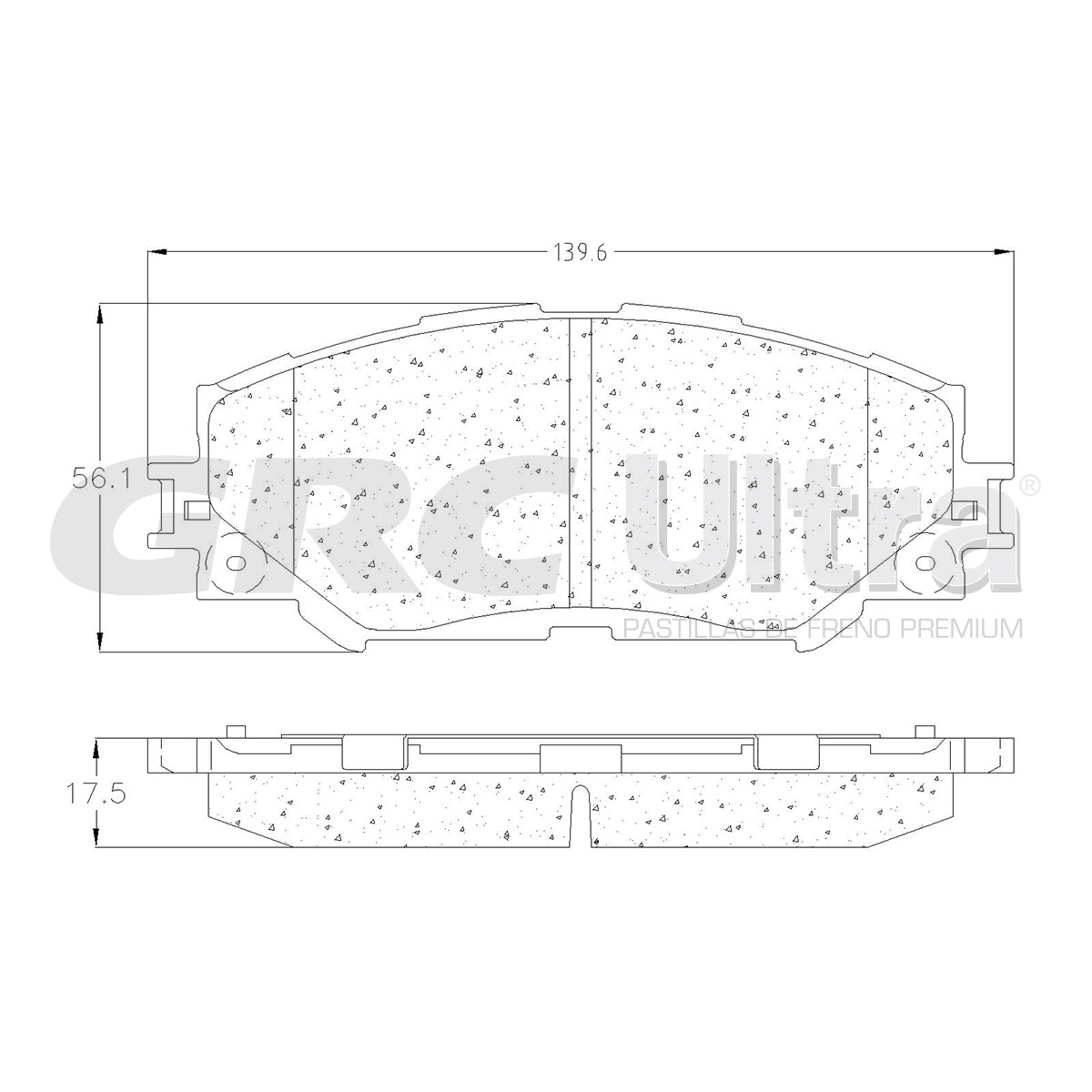 Balata delantera GRC Ultra p/Toyota (8330-D1210;8969-D1210) - Image 2