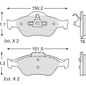 Balata delantera FAG P/Ford (8289-D1175)