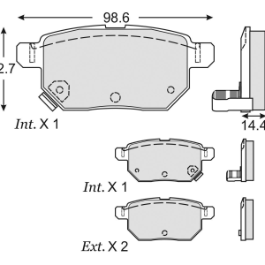 Balata trasera FAG p/Toyota (8463-D1423)