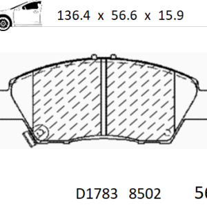 Balata delantera Canabrake p/Honda (8502-D1783)