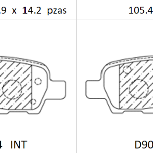 Balata trasera Canabrake p/Nissan (7784-D905)
